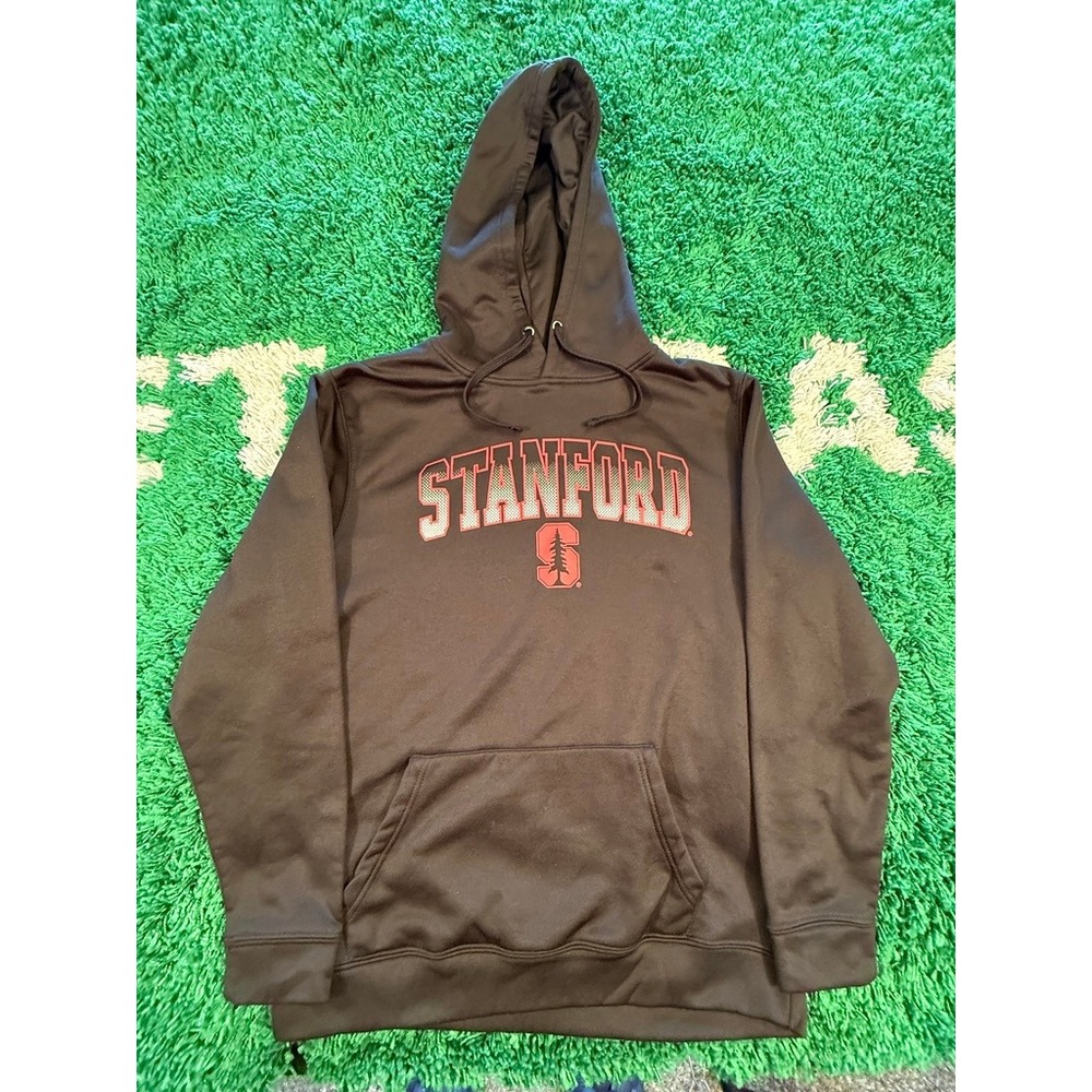 Colosseum Stanford Hoodie Mens L Black Excellent NCAA Cardinal Performance Sweat